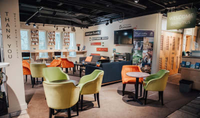 Seating area at Jersey Museum