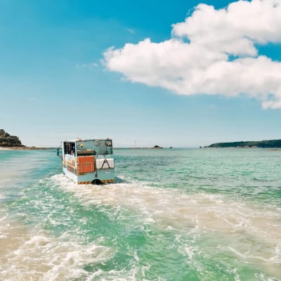 Elizabeth Castle Ferry departs