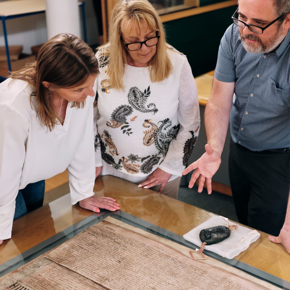 Jersey Archive group talk about a docuement