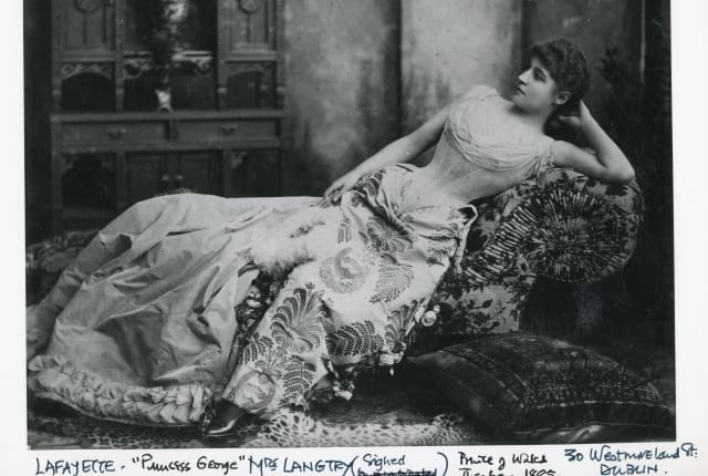 Lillie Langtry reclining on a chaise longue