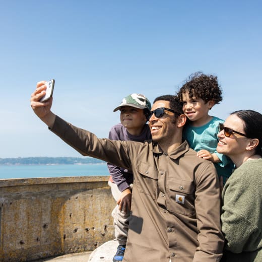 Family take a selfie