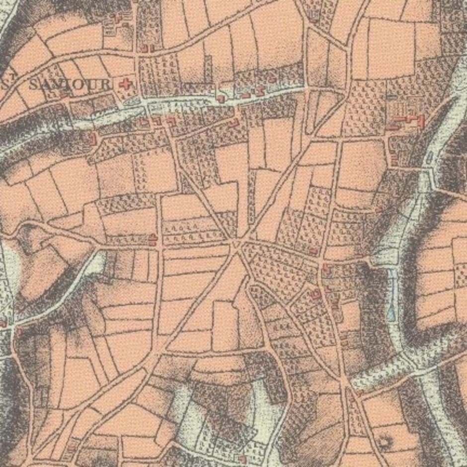 Old map of Jersey showing St Helier