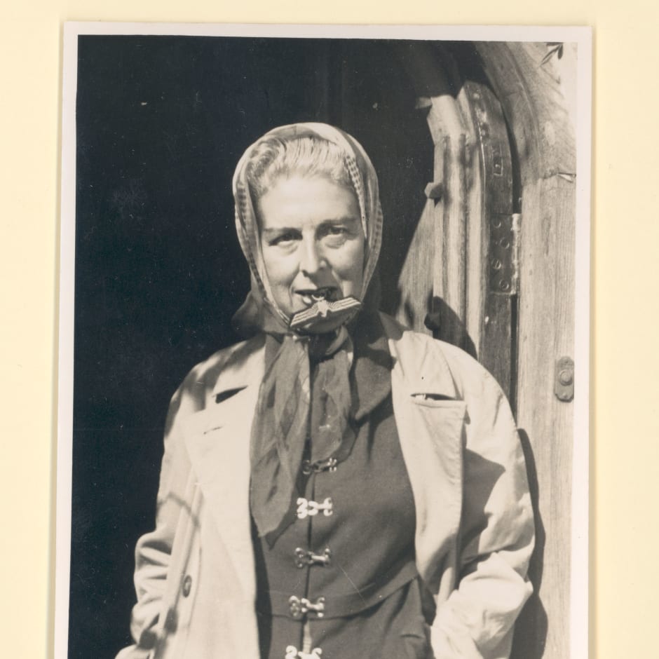 Self portrait (with Nazi badge between her teeth) of Claude Cahun