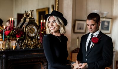 Victorian House Jersey Museum man and women exchange wedding vows